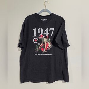 LRG Black Graphic T-Shirt 1947 Grow Lifted Research Group 420 2X